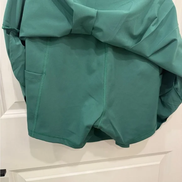 Puma Dark Green Skort with White Waistband - Picture 5 of 9